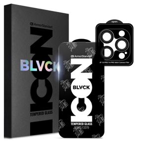 Стекло защитное Armorstandart Supreme Plus Black Icon Apple iPhone 14 Pro (ARM68063)