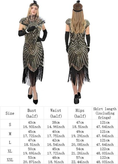 Сукня в стилі 20-х Гетсбі з паєтками бахромою перчатками аксесуарами, жіночий ретро образ для карнавалу, вечірок, Хелловіну | Зображення 1