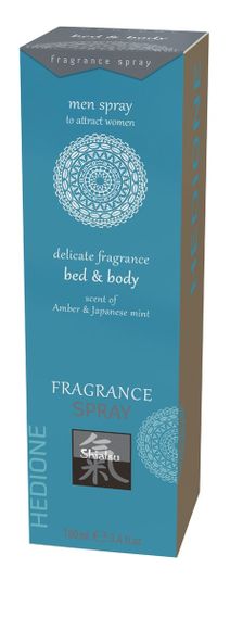 Спрей для тіла та ліжка з феромонами та афродизіаками Shiatsu Fragrance Бурштин та японська м'ята, 100 мл Sex Aura | Зображення 3