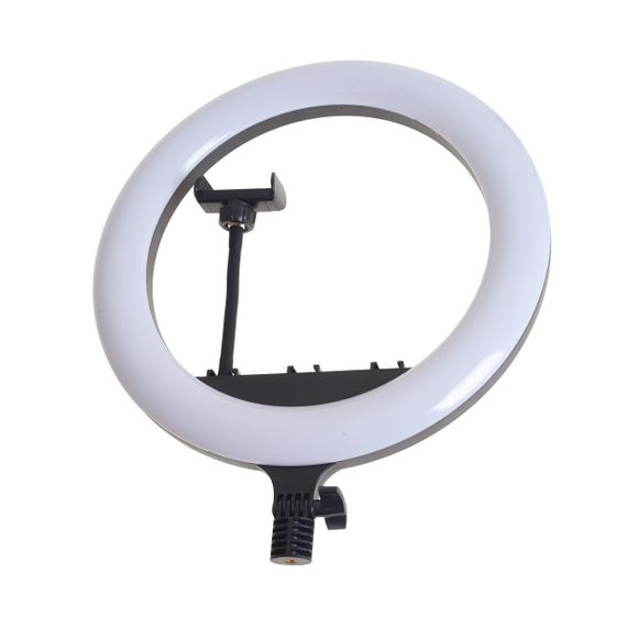 Кольцевая лампа блогера с 3 держателями LED 24W CCT 36 см (TE-053) | Зображення 5