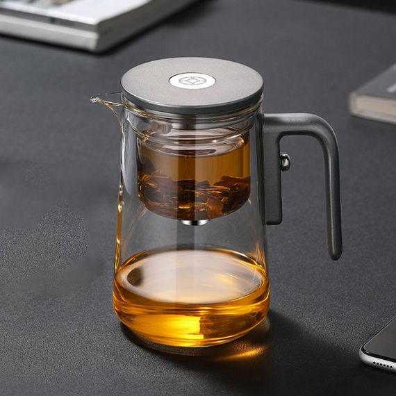 Чайник для заваривания TeaPot D-11 Fangyuan 800ml Gray handle | Зображення 1