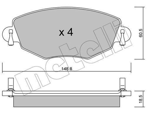 Колодки гальмівні передні Ford Mondeo III 00-07 Jaguar X-Type 01-09 22-0318-0 | Зображення 1