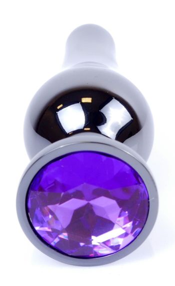 Анальний затор Boss Series - Jewellery Dark Silver BUTT PLUG Purple, BS6400061 Sex Aura | Зображення 1