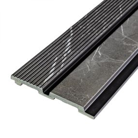 Рейка декоративна PS 2900х120х12мм Сірий мармур SW-00001751