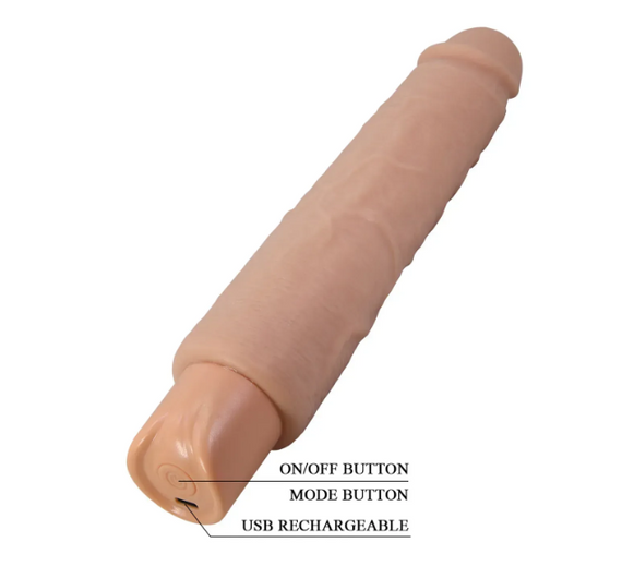 Перезаряджається вібратор реаліст Pretty Love - Soren Realistic Vibrating Dildo, BW-500083 Sex Aura | Зображення 5