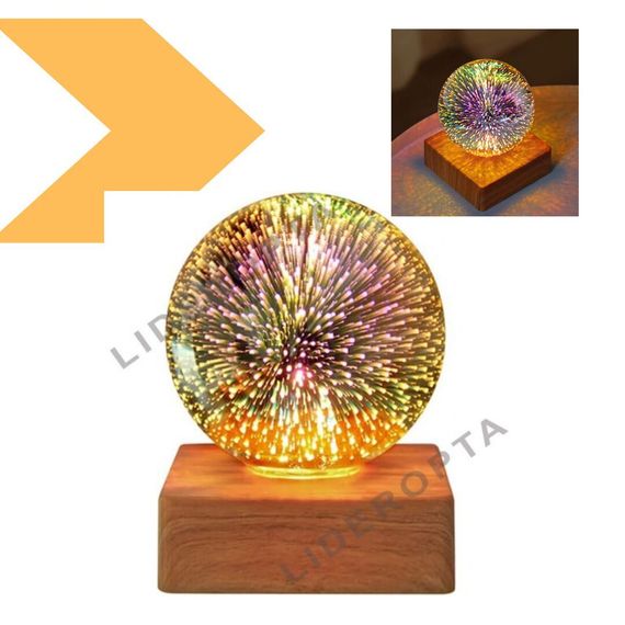 Ночник 3D Хрустальний шар MYT10257 RGB+Warm Light (47076-MYT10257_277) | Зображення 3
