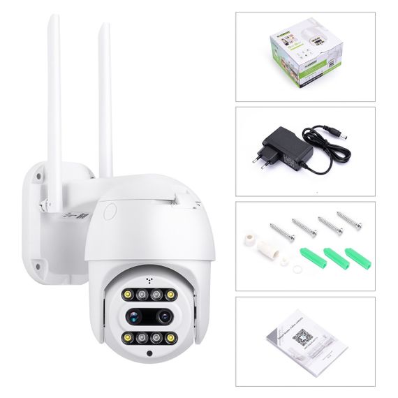 Камера відеоспостереження PTZ зовнішня WiFi Outdoor Camera CF26 4мм+12мм HD1080P 2MP Carecamp (41560-15964_1360) | Зображення 3