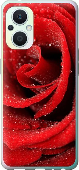 Чехол на Oppo Reno8 Lite Красная роза "529u-2755-17620"