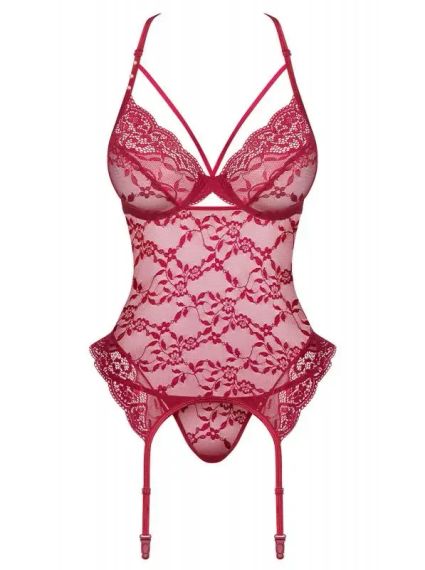 Комплект Obsessive Ivetta корсет и стринги S/M sexstyle | Зображення 1