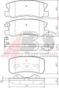Колодка гальм. диск. MITSUBISHI GRANDISPAJERO задн. (вир-во ABS) A.B.S. 37199 на MITSUBISHI OUTLANDER II (CW_W, ZG, ZH)