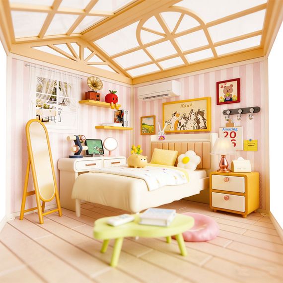 Конструктор-румбокс Спальня Mini House 8004-MH серії "Інтер'єр", зі світлом | Зображення 4