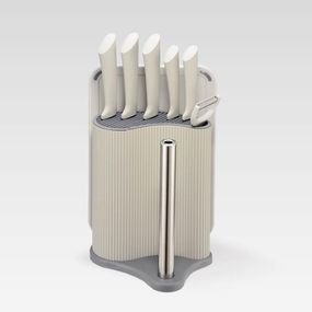 Набір кухонних ножів з підставкою і обробною дошкою Maestro MR-1413-GREY, 8 предметів, сірий