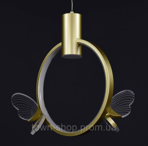 Люстра потолочная LED C1201-2-k Золото 45-100х23х33 см. | Зображення 6