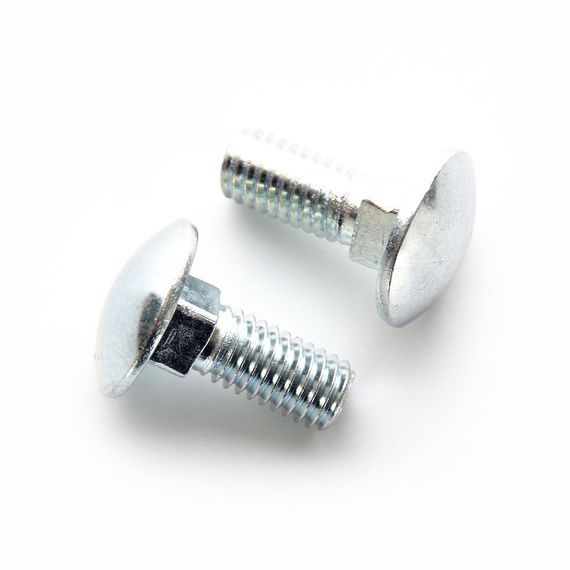 Болт с квадратным подголовником с полной резьбой М8*50 DIN 603 кл. пр. 4,8 цинк белый (пач 20шт) APRO | Зображення 2