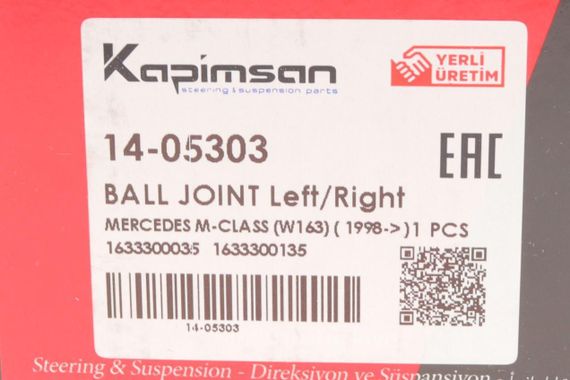 Опора кульова передня знизу Mercedes Benz M-class W163 98-05 14-05303 | Зображення 3