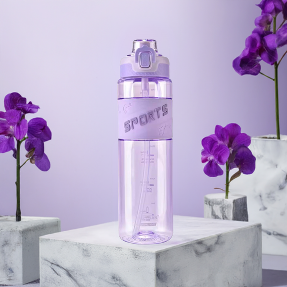 Эко-бутылка KANGZYUAN 500 мл - Фиолетовая Tritan BPA-free, ударопрочная, спортивная с эргономичной крышкой | Зображення 2