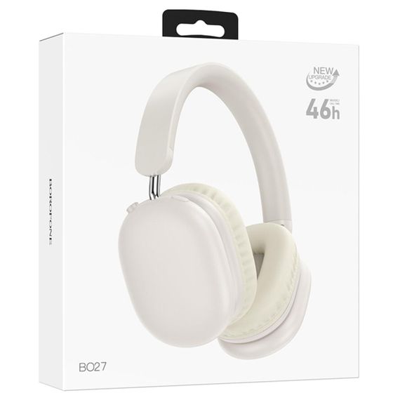 Бездротові навушники BOROFONE BO27 Rhyme BT headphones Milky White | Зображення 2