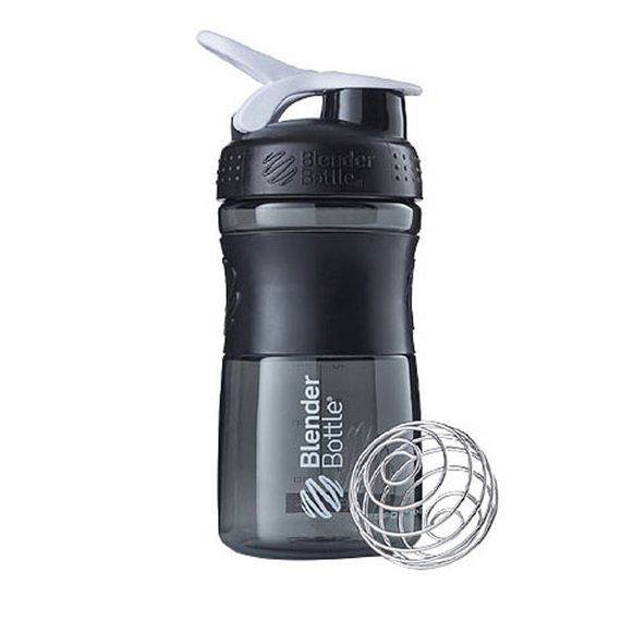 Шейкер спортивний (пляшка) BlenderBottle SportMixer 20oz/590ml Black/White (Original) | Зображення 1
