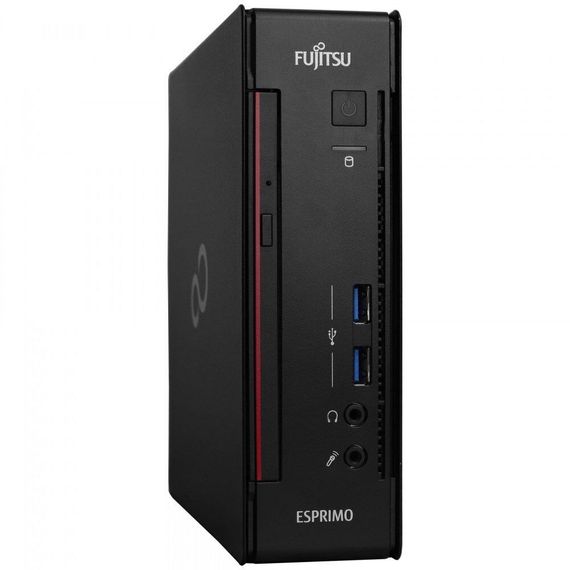Неттоп Fujitsu Esprimo Q556 USFF / Intel Core i5-6500T (4 ядра по 2.5 - 3.1 GHz) / 8 GB DDR4 / 240 GB SSD / Intel HD Graphics 530 / DVD-ROM б/у | Зображення 1