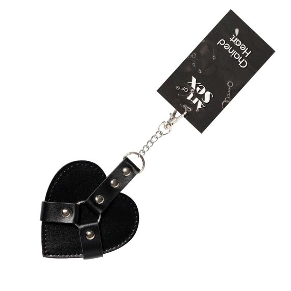 Брелок на карабіні для ключів Art of Sex Chained Heart, Чорний sexstyle | Зображення 2