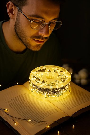 Гірлянда ROSA Мішура 30 метрів 400LED на пульті Тепло Білий (47723-712_518)