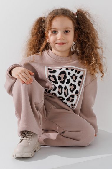 Костюм світшот+штани для дівчинки Atabey 10658 92 см Капучино shop (2000990831637) | Зображення 1