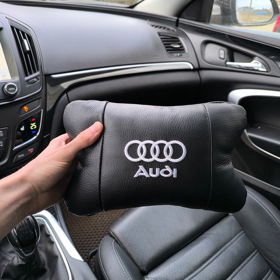 Авто подушка під шию Audi Ауди 1шт, Комфортна подушка для автомобіля під шию для автокрісла IP-10 | Зображення 2
