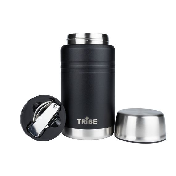 Термос харчовий Tribe Food Jar 0,7 л чорний, термос трайб для їжі, термос для супу | Зображення 1