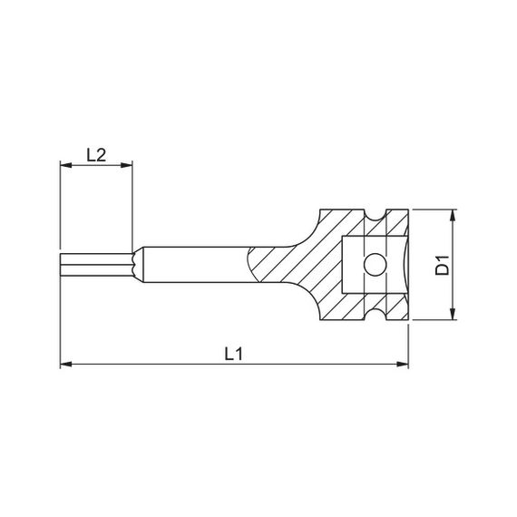 Торцева головка Wurth ударна подовжена 1/2" шестигранна LONG HEX 5 | Зображення 1