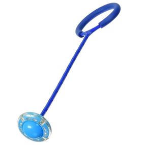 Скакалка на одну ногу зі світлим роликом (нейроскакалка) Sunroz з LED Синій