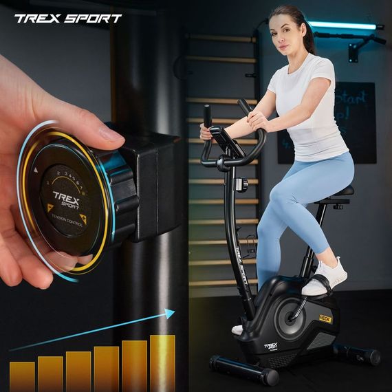 Велотренажер Trex Sport TX-400MB RECK магнітний сірий | Зображення 1
