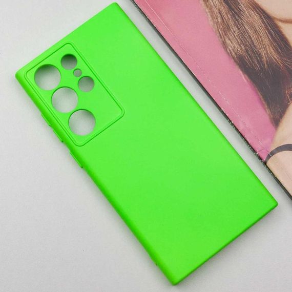 Чохол TPU GETMAN Liquid Silk Full Camera для Samsung Galaxy S24 Ultra Салатовий / Neon Green | Зображення 2