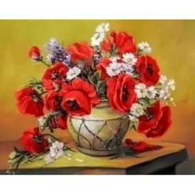 Алмазна мозаїка Букет маків 40х50 см ColorArt  SP057