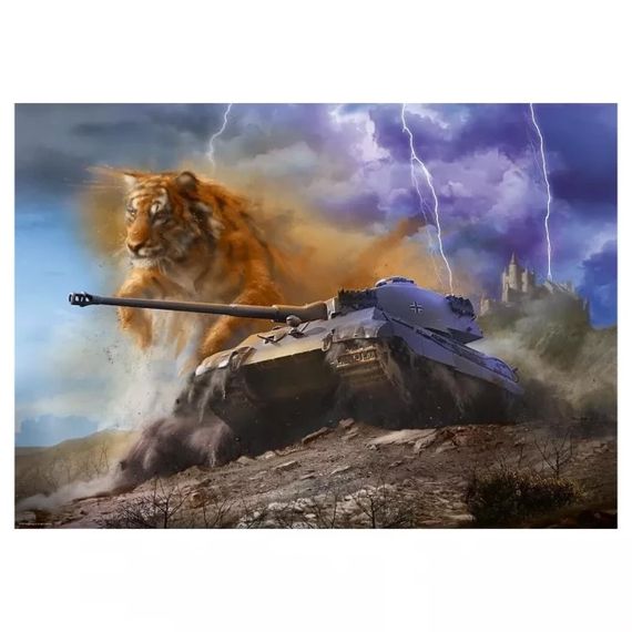 Пазли "World of Tanks: Тигр II" 1000 елементів Premium Plus, 12089 Trefl, в коробці (5900511120899) | Зображення 1