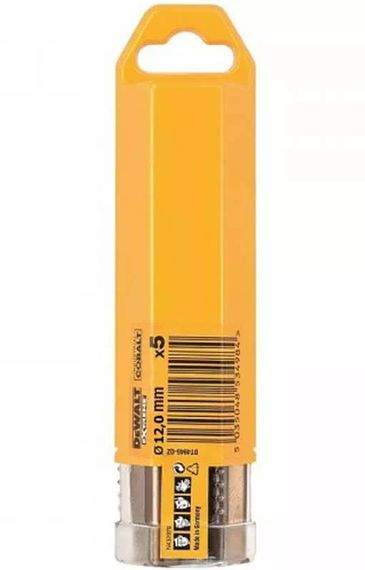 Свердло по металу DeWalt EXTREME INDUSTRIAL COBALT HSS-CO 12  мм 5 шт (DT4947)