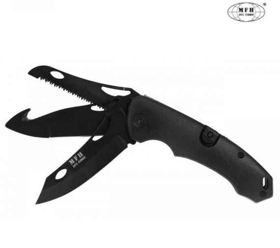Туристичний набір ножів MFH Knife Set with LED , чорний | Зображення 4