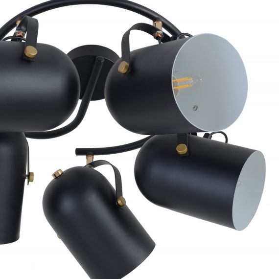 Светильник потолочный спот поворотный HTL-209/5G E27 BK | Зображення 3