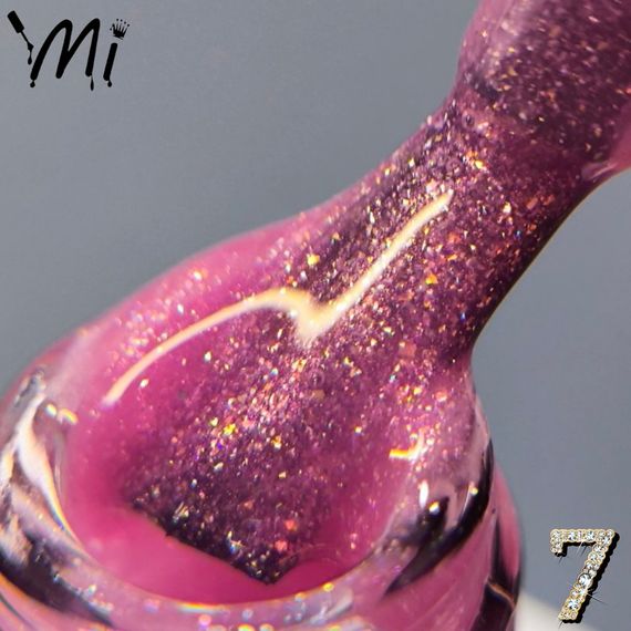Рідкий полігель Мі OPAL #7 темно-рожевий з шимером 8мл | Зображення 1