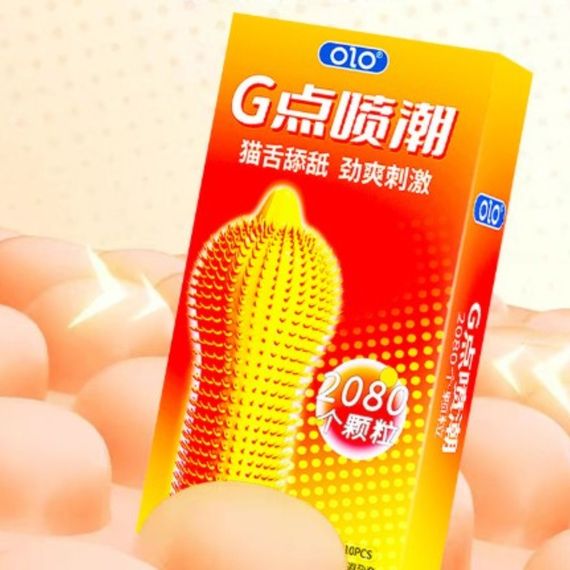 Презервативы ребристые OLO 2080 со стимуляцией точки G и пролонгирующим эффектом (цена за 10 шт.) sexstyle | Зображення 1