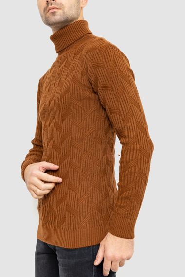 Светр чоловічий, колір коричневий, 161R1034 | Зображення 2