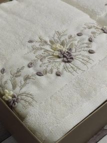 Полотенца Pupilla Elanur Ramaska krem Пенье набор 2 шт