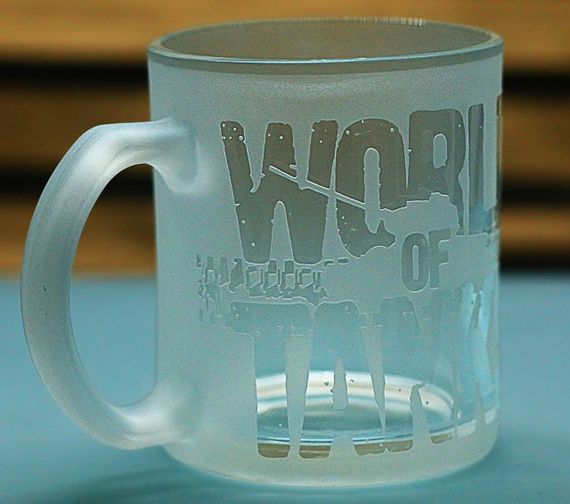 Скляна чашка для чаю 320 мл з гравіюванням гри  Ворлд оф Танкс World of Tanks подарунок для танкіста WOT | Зображення 1