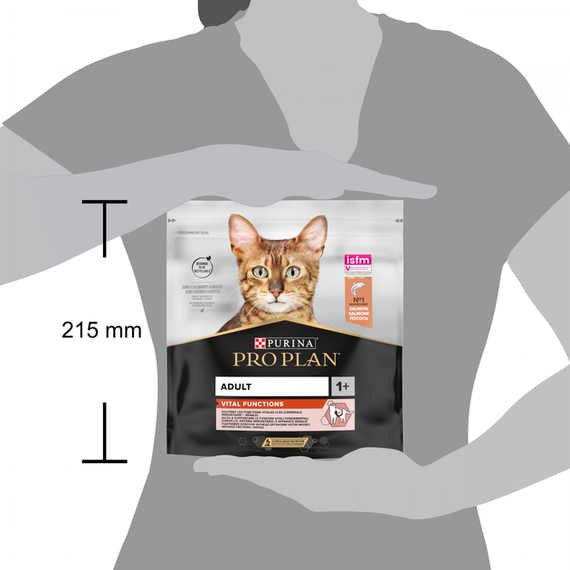 Сухий корм Purina PRO PLAN Adult 1+ Vital Functions для дорослих котів, лосось 0.4кг | Зображення 2