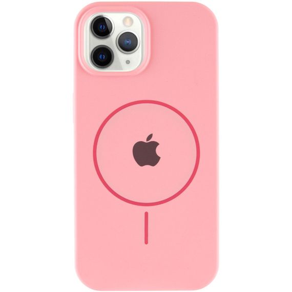 Чохол Silicone Case Full Protective (AA) with MagSafe для Apple iPhone 11 Pro Max (6.5") Рожевий / Light pink | Зображення 1