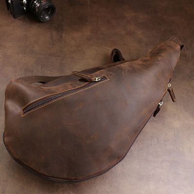 Сумка Vintage Кожаная мужская винтажная через плечо Коричневая (20373) | Зображення 5