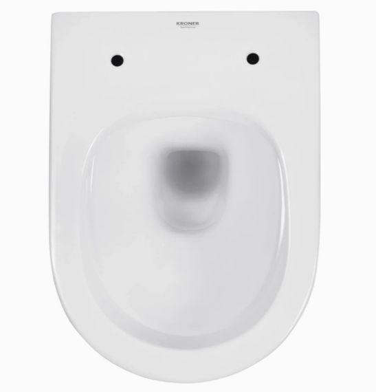 Унітаз підвісний безобідковий Kroner Harz WHI493736 RIMLESS з сидінням Slim Duroplast / Soft-close / Quick relase (KH493736WHIR) (CV029609) | Зображення 6
