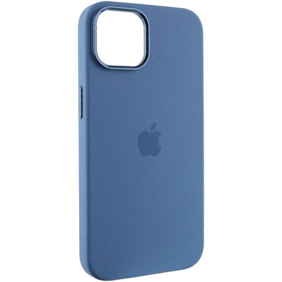 Чохол Silicone Case Metal Buttons (AA) для Apple iPhone 12 Pro Max (6.7") Силікон, Синій/Blue Jay