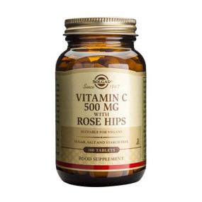 Вітамін C з шипшиною Solgar Vitamin C with Rose Hips, 500 mg, 100 Tablets