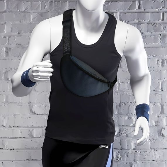 Сумка-бананка мужская/женская Sport 32×16 см с расширителем поясная сумка или сумка через плечо (02872)