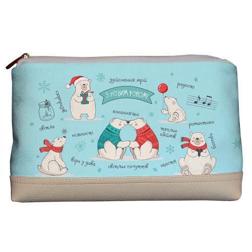Косметичка дорожная женская Lovely З Новим Роком! 26x15x8 см